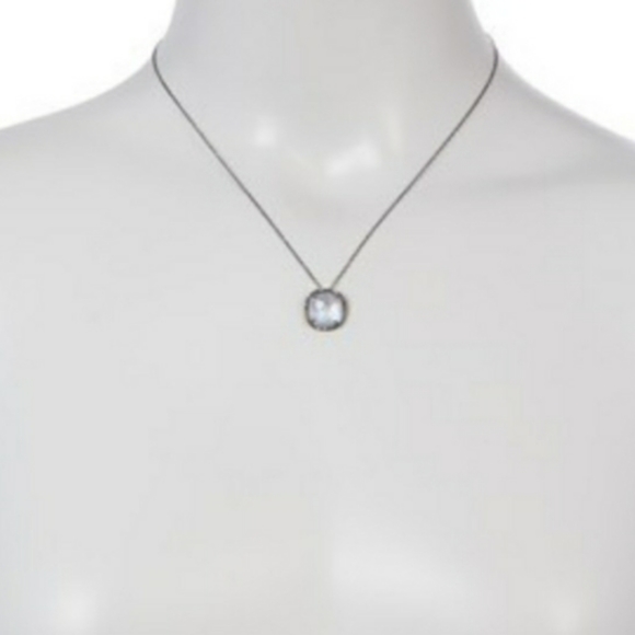Adornia 💎 Moonstone Diamond Halo Lara Necklace - Picture 2 of 5